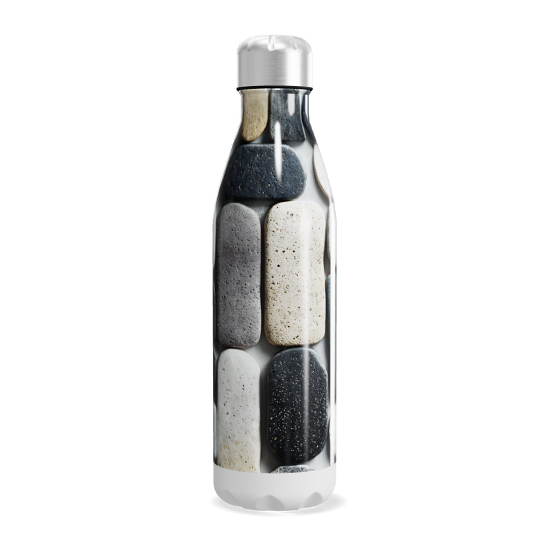 Garrafa Inox Estampada Pedras Coloridas