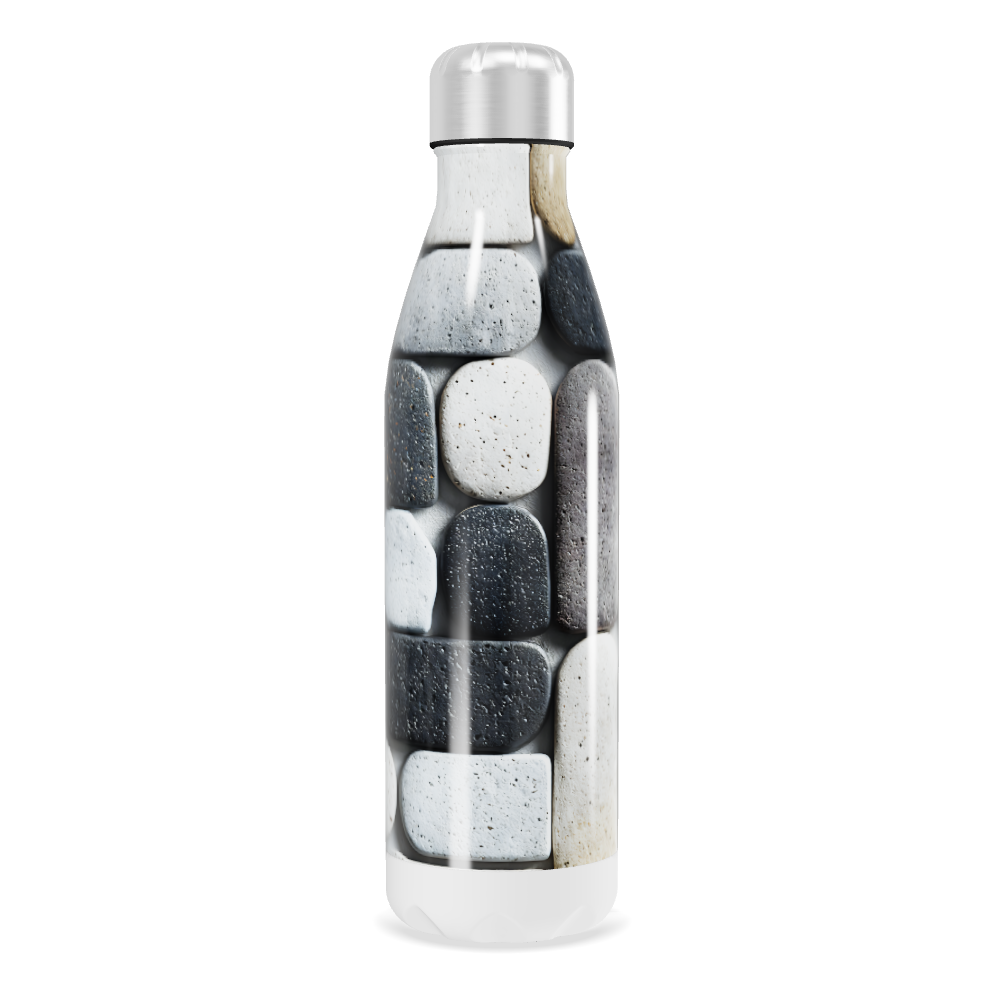 Garrafa Inox Estampada Pedras Coloridas