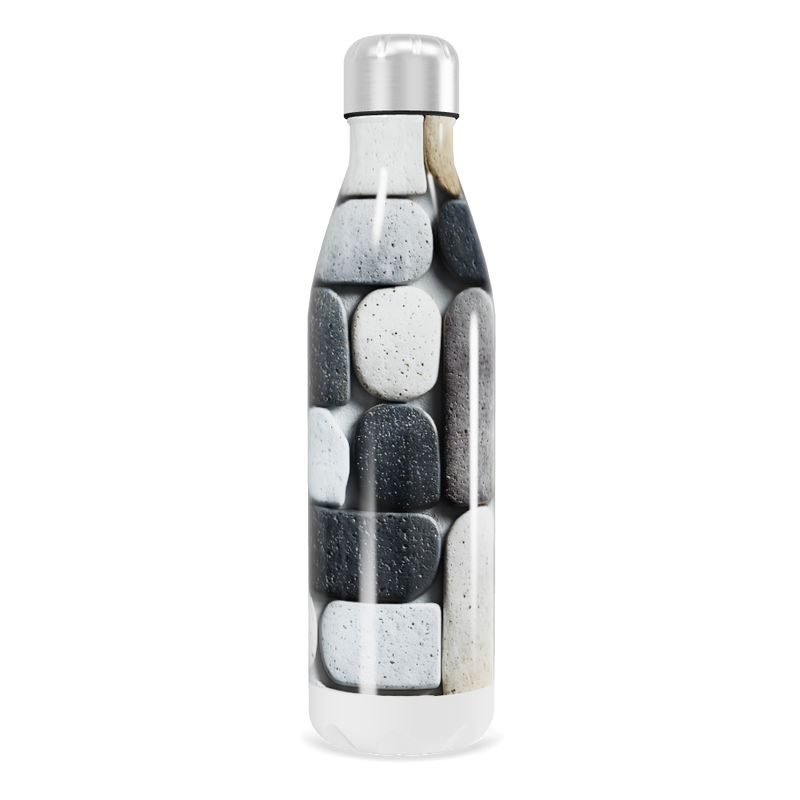 Garrafa Inox Estampada Pedras Coloridas