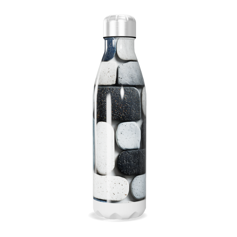 Garrafa Inox Estampada Pedras Coloridas