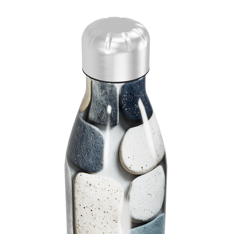 Garrafa Inox Estampada Pedras Coloridas