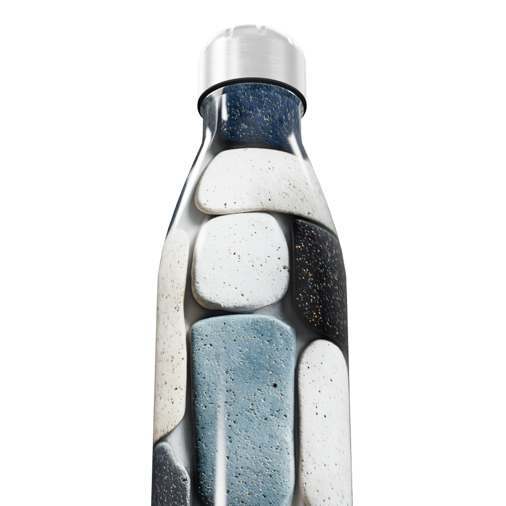 Garrafa Inox Estampada Pedras Coloridas