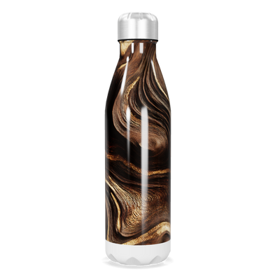 Garrafa Inox - Estampa Marrom Abstrata