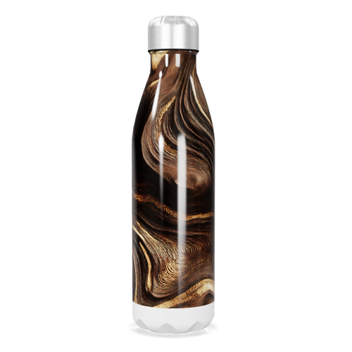 Garrafa Inox - Estampa Marrom Abstrata