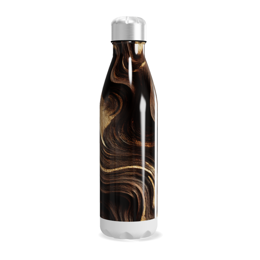 Garrafa Inox - Estampa Marrom Abstrata