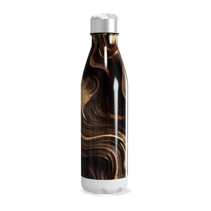 Garrafa Inox - Estampa Marrom Abstrata