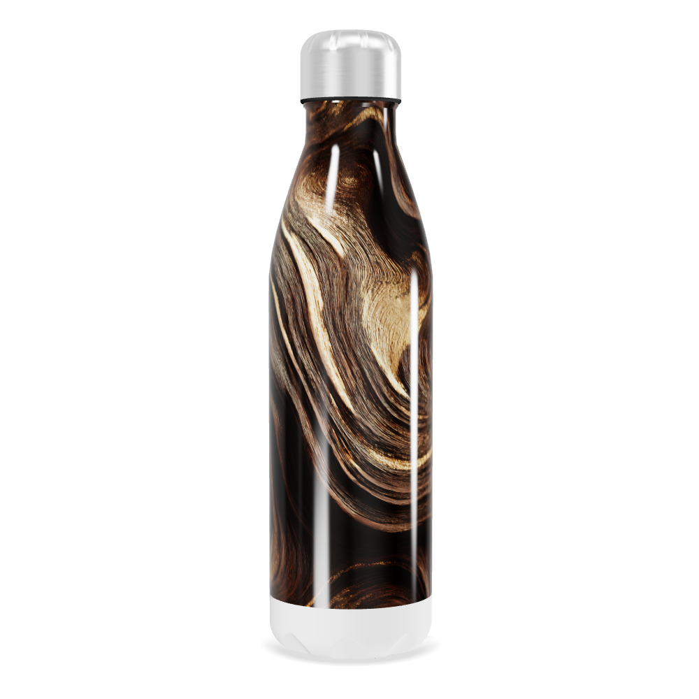 Garrafa Inox - Estampa Marrom Abstrata