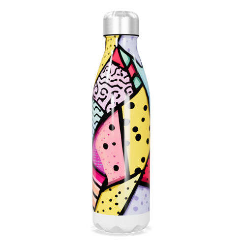 Garrafa Inox - Estampa Colorida Abstrata