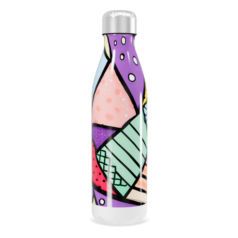 Garrafa Inox - Estampa Colorida Abstrata