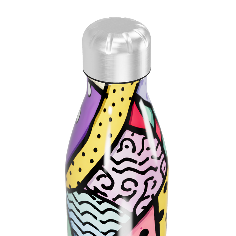 Garrafa Inox - Estampa Colorida Abstrata