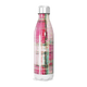 Garrafa Inox - Estampa Xadrez Rosa
