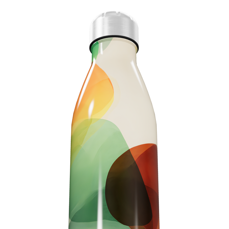 Garrafa Inox - Estampa Colorida Abstrata