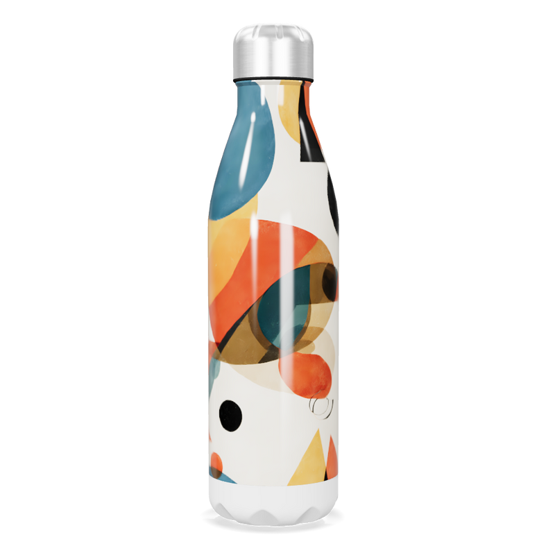Garrafa Inox - Estampa Abstrata Colorida