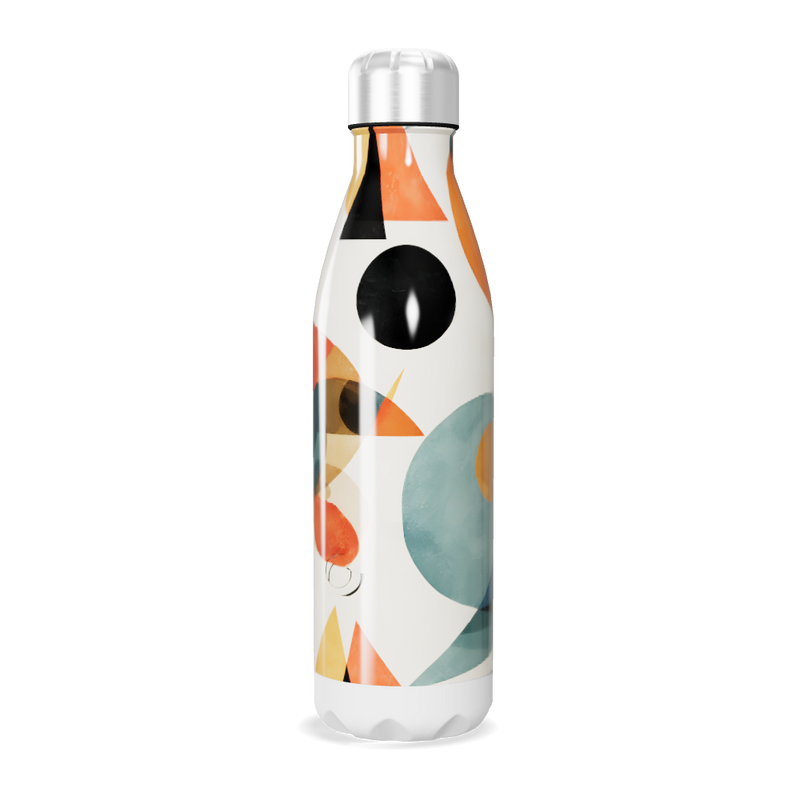 Garrafa Inox - Estampa Abstrata Colorida