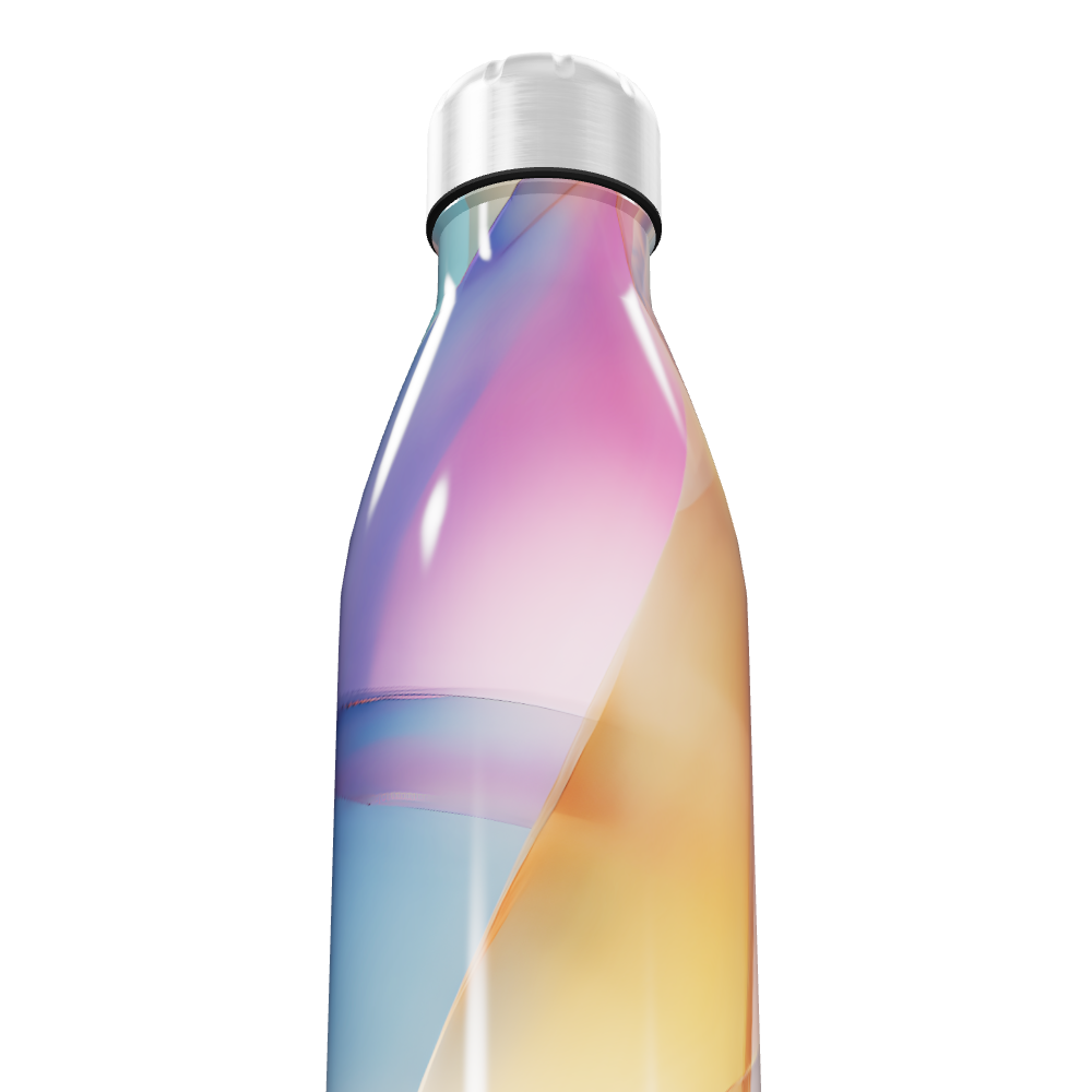 Garrafa Inox - Estampa Colorida Abstrata