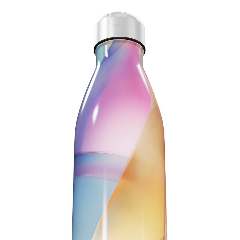 Garrafa Inox - Estampa Colorida Abstrata