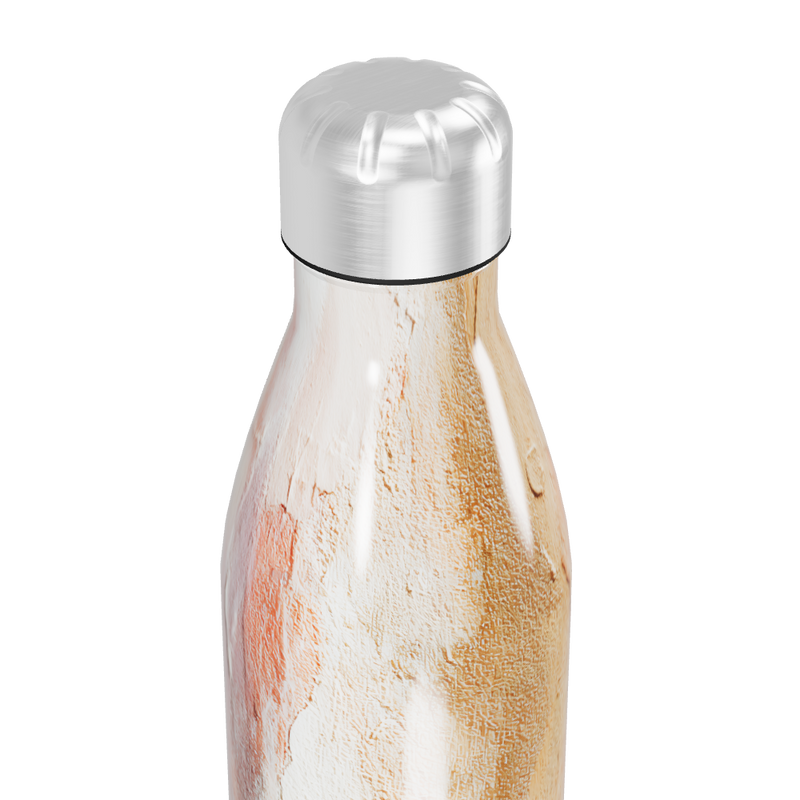 Garrafa Inox - Estampa Marrom Bege