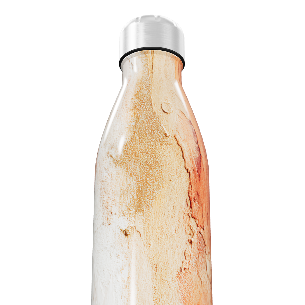 Garrafa Inox - Estampa Marrom Bege