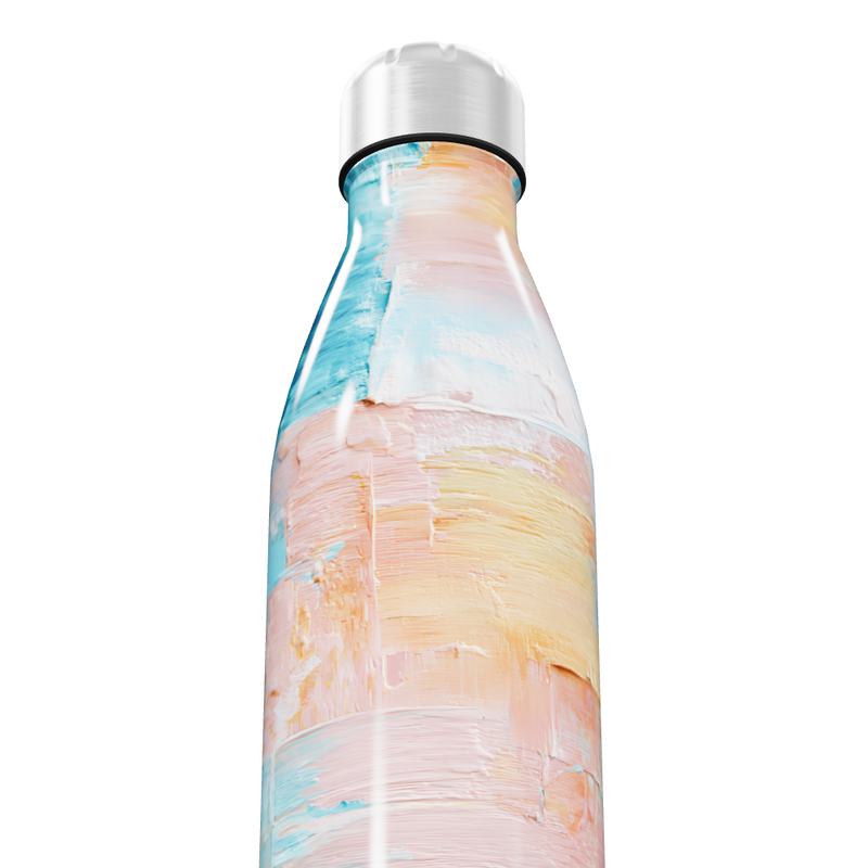 Garrafa Inox - Estampa Pastel Abstrata
