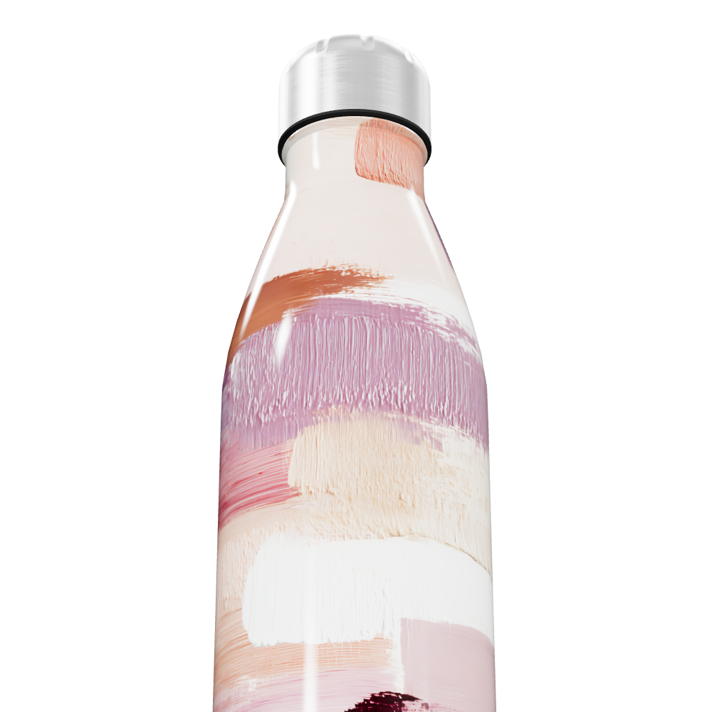 Garrafa Inox - Estampa Abstrata Colorida