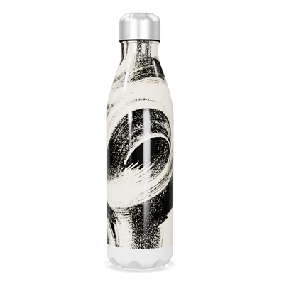 Garrafa Inox - Estampa Abstrata Preto e Branco