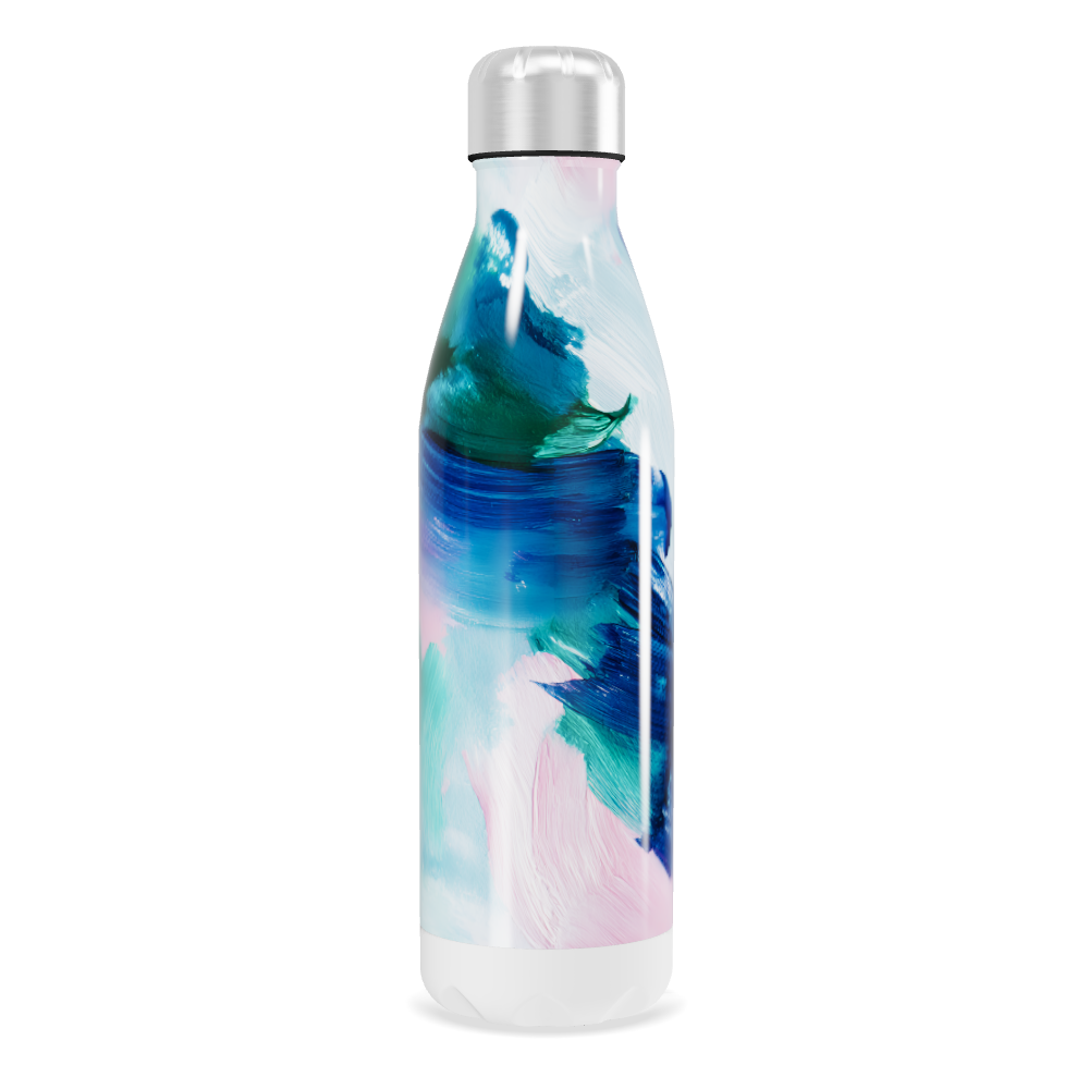 Garrafa Inox - Estampa Azul e Rosa