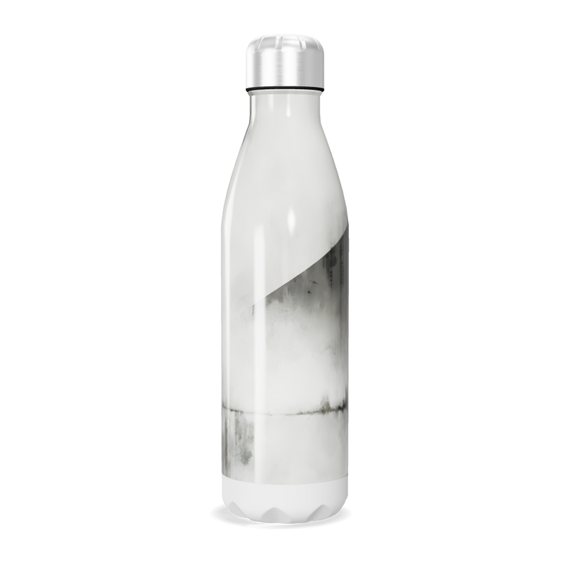 Garrafa Inox - Branco com Estampa Abstrata