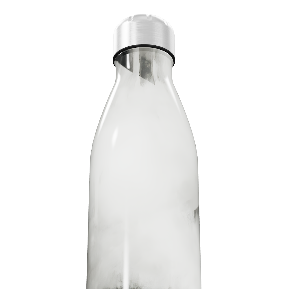 Garrafa Inox - Branco com Estampa Abstrata