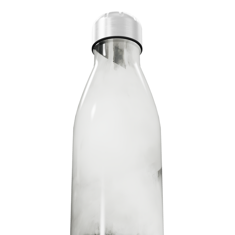 Garrafa Inox - Branco com Estampa Abstrata