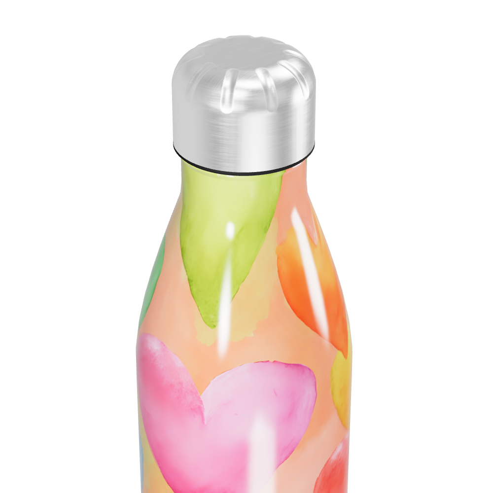 Garrafa Inox - Corações Coloridos