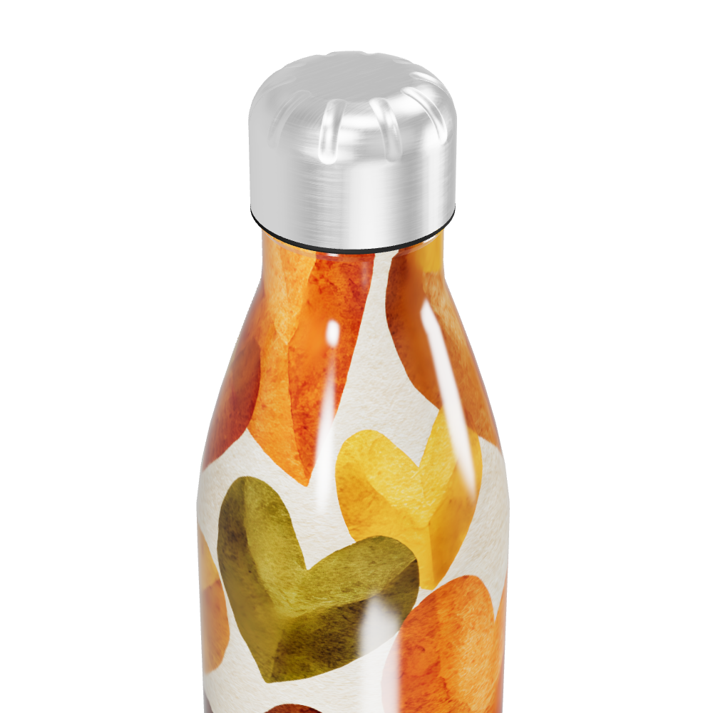 Garrafa Inox Corações Coloridos