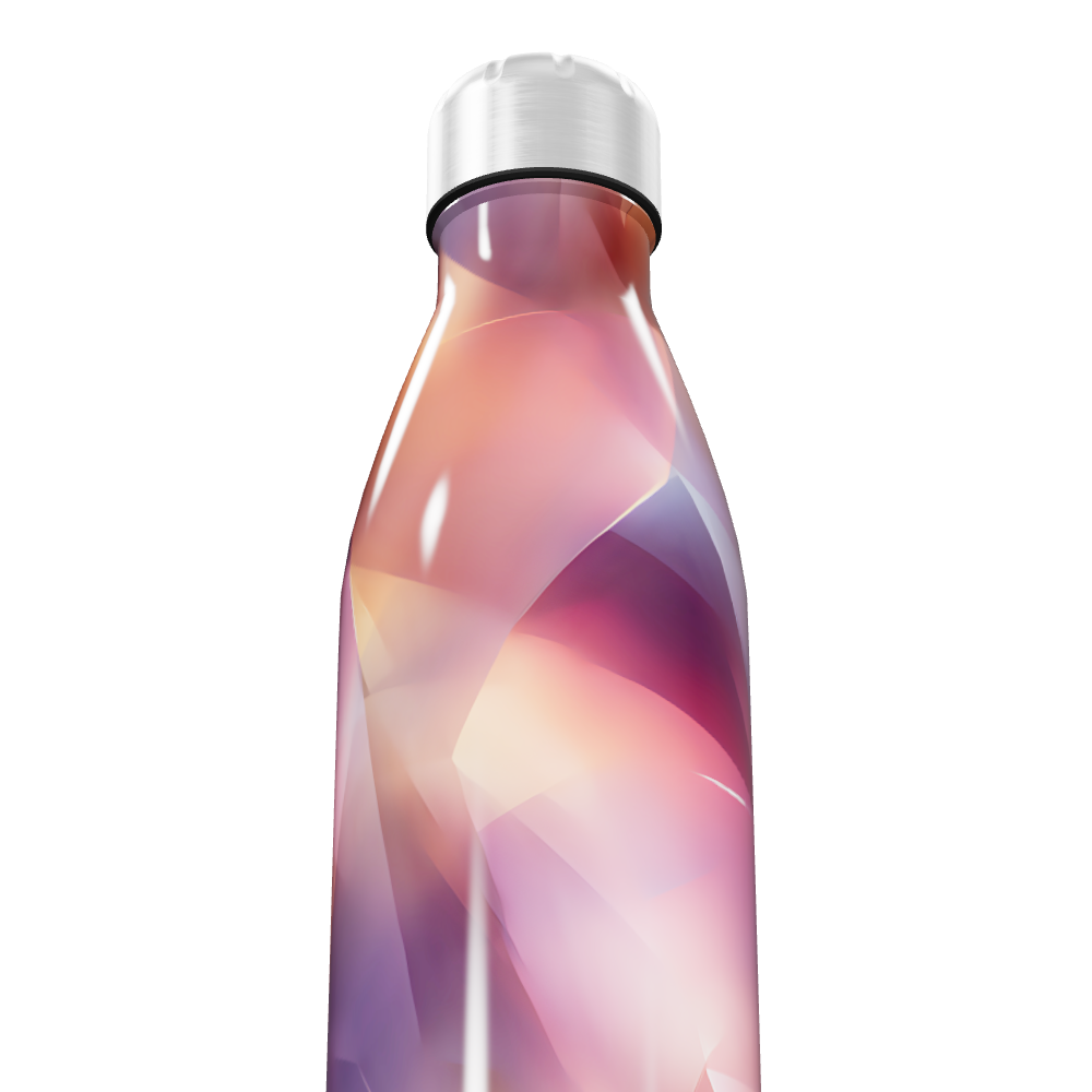 Garrafa Inox - Estampa Geométrica Colorida