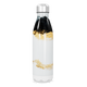 Garrafa Inox - Preto e Branco com Dourado