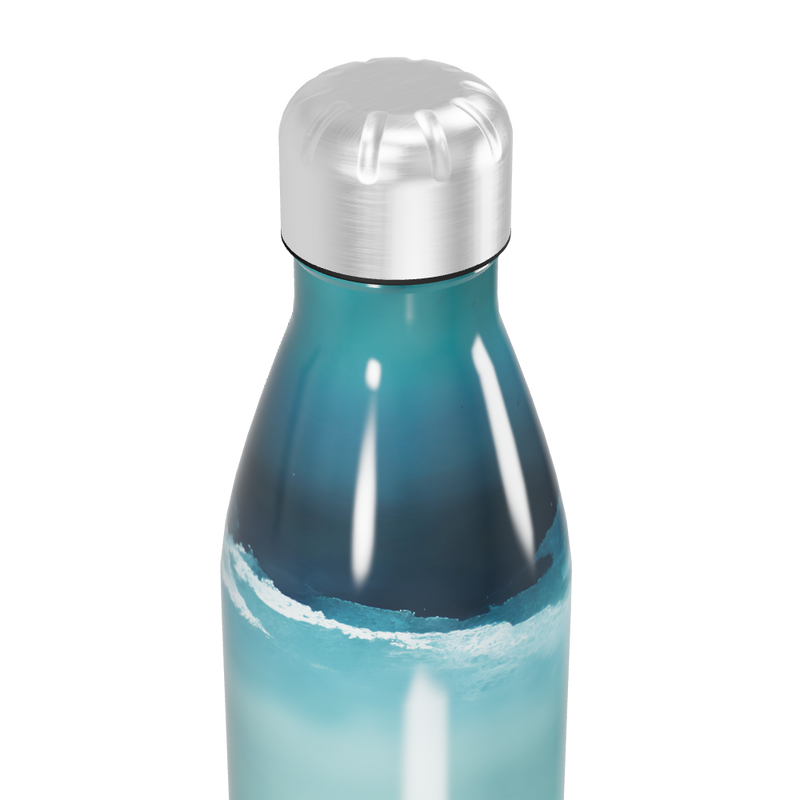 Garrafa Inox - Azul com Estampa Oceano