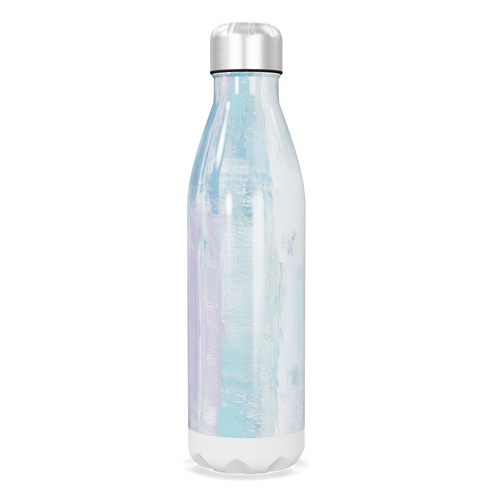 Garrafa Inox - Branco com Tons Pastel