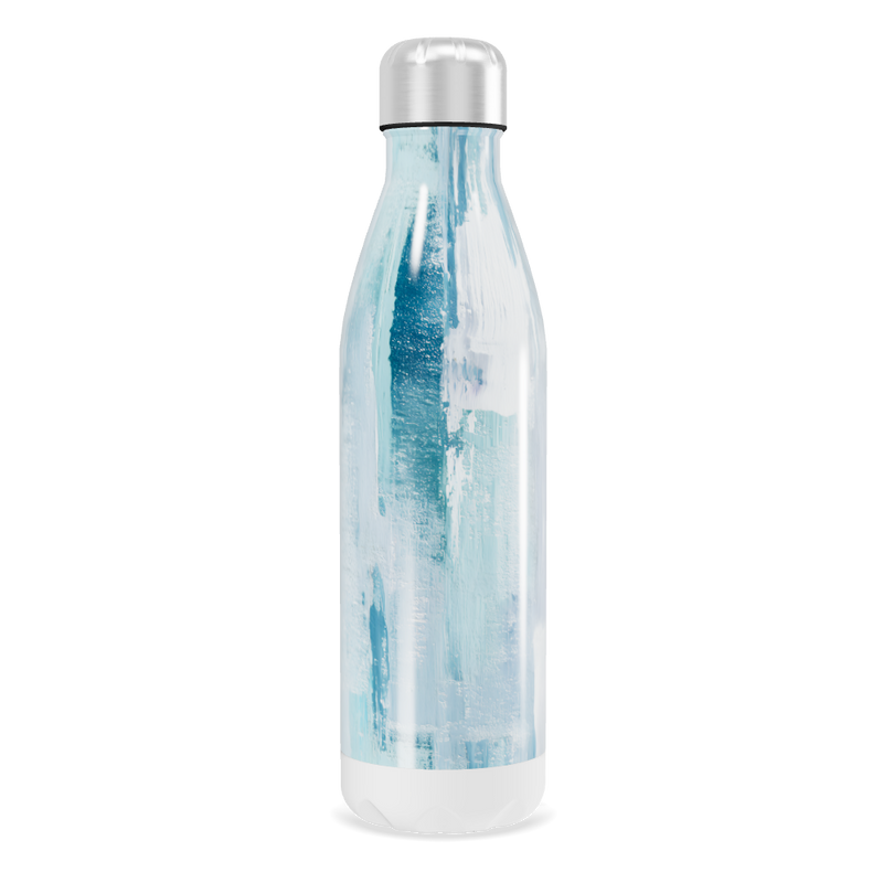 Garrafa Inox - Branco com Tons Pastel