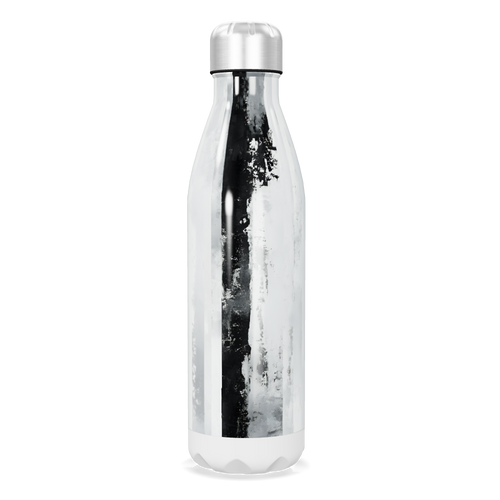 Garrafa Inox - Design Marmorizado Preto e Branco