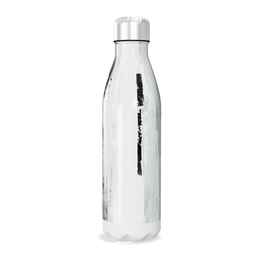 Garrafa Inox - Design Marmorizado Preto e Branco