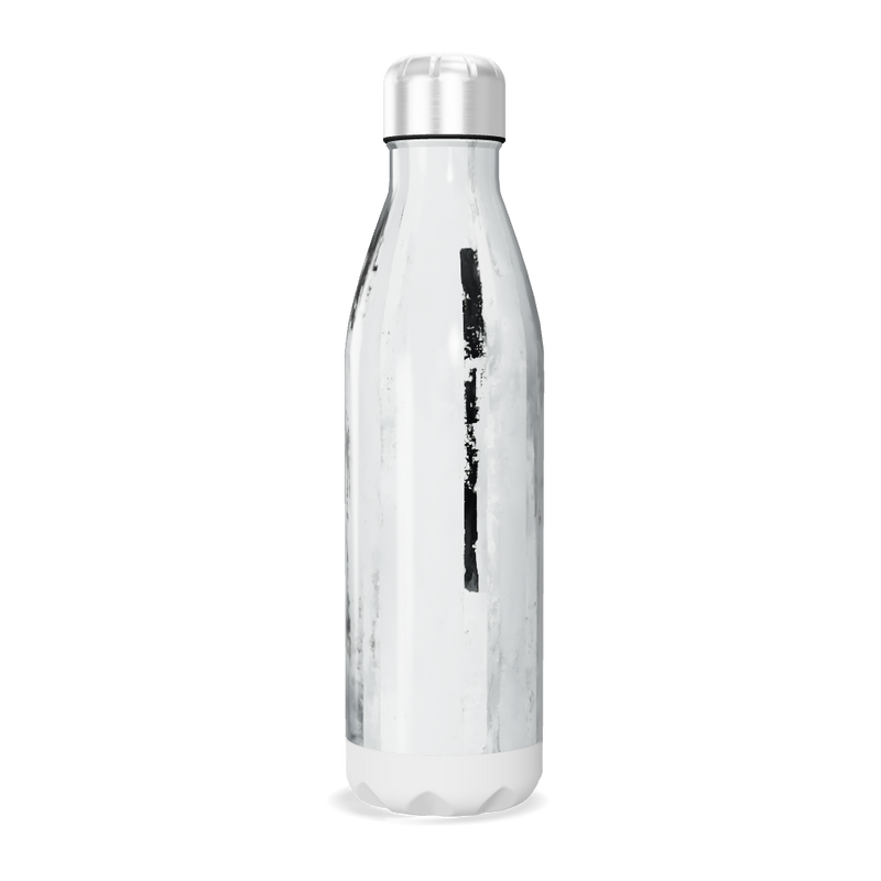Garrafa Inox - Design Marmorizado Preto e Branco