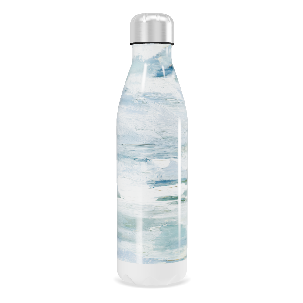 Garrafa Inox - Azul com Estampa Artística