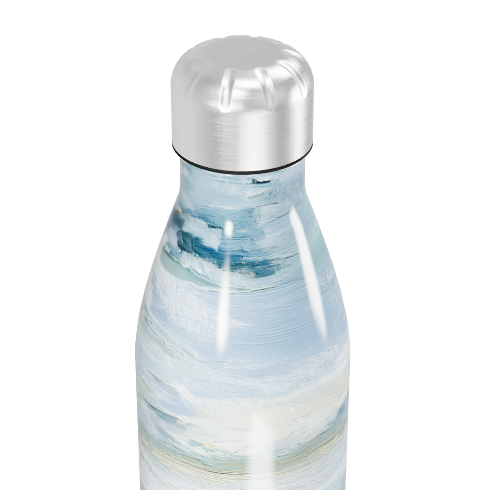 Garrafa Inox - Azul com Estampa Artística