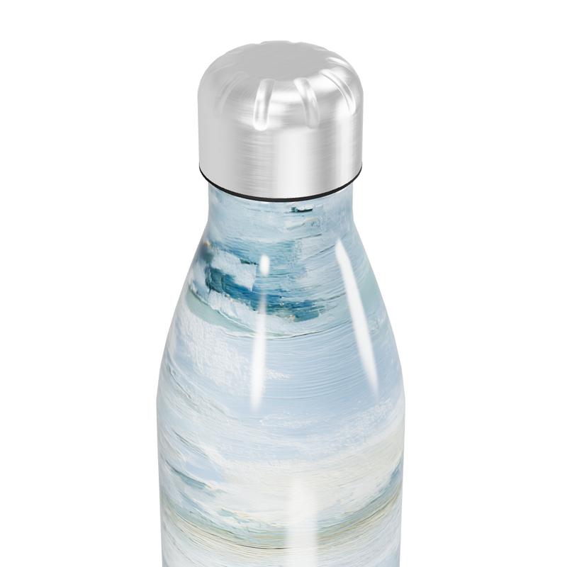 Garrafa Inox - Azul com Estampa Artística