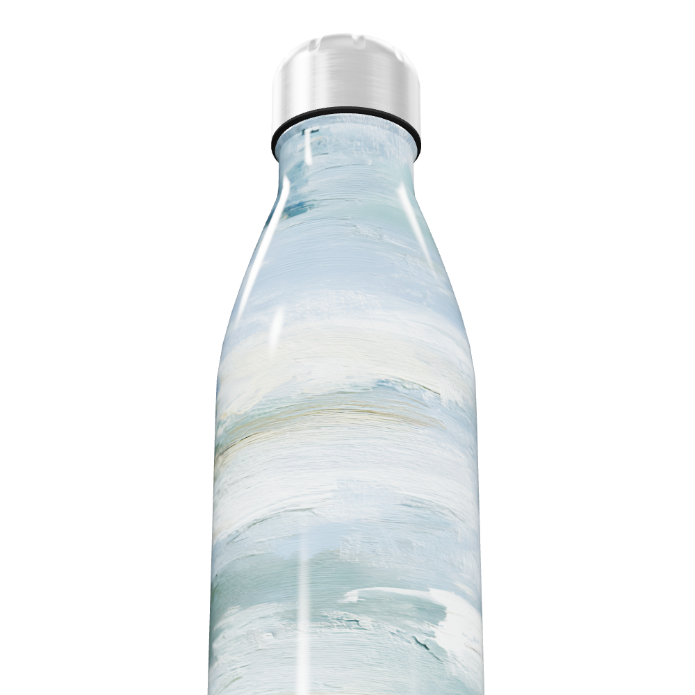 Garrafa Inox - Azul com Estampa Artística