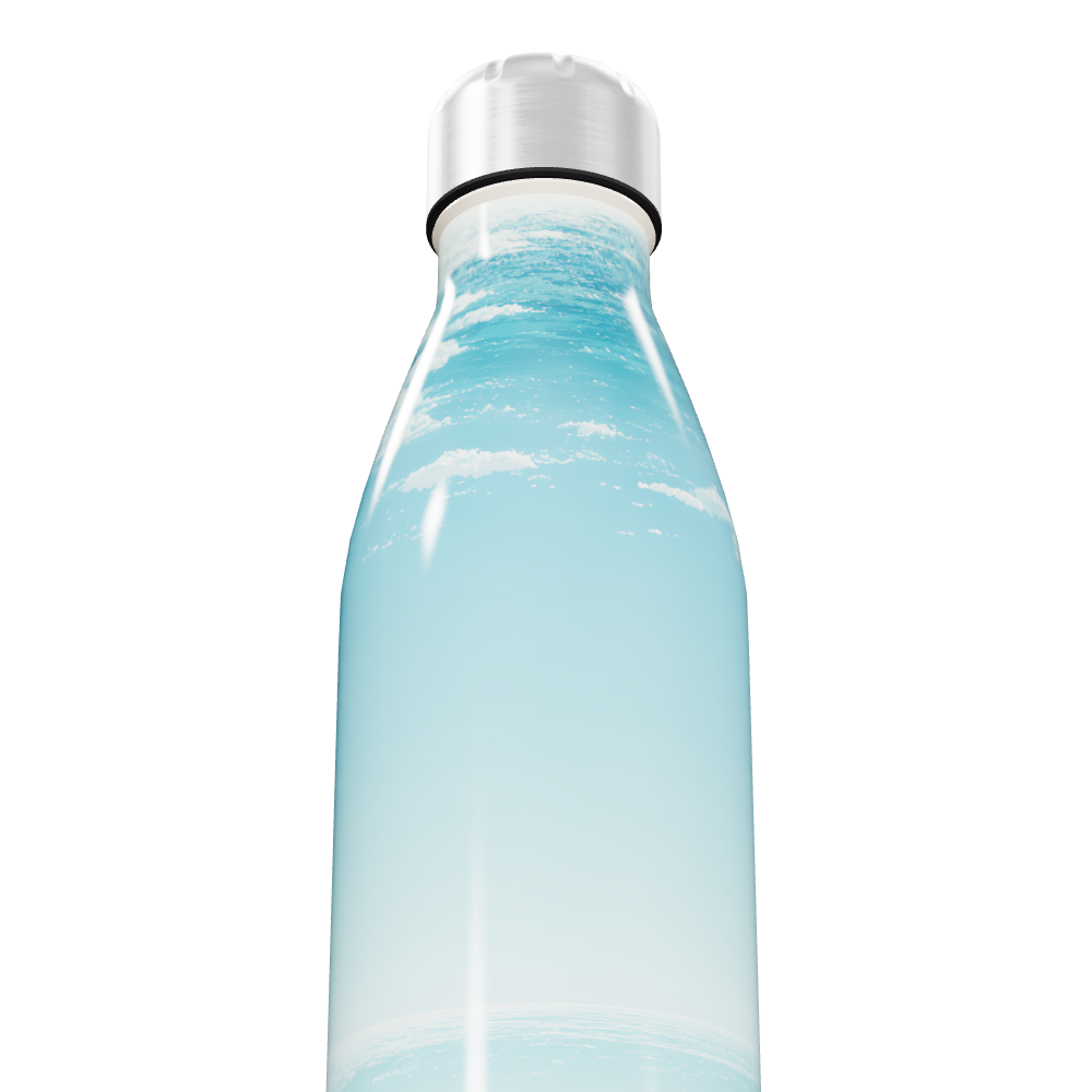 Garrafa Inox - Estampa Praia Azul