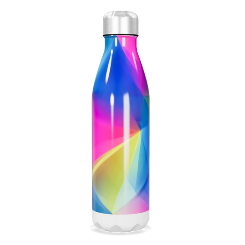 Garrafa Inox - Colorida com Estampa Abstrata