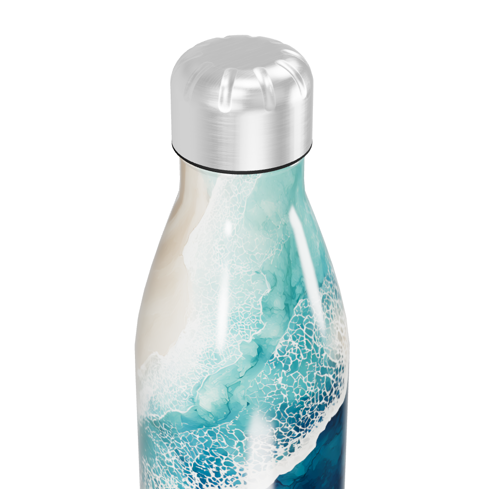 Garrafa Inox - Azul com Estampa Oceano