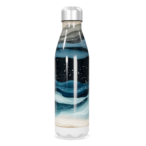 Garrafa Inox - Estampa Ondas Azul
