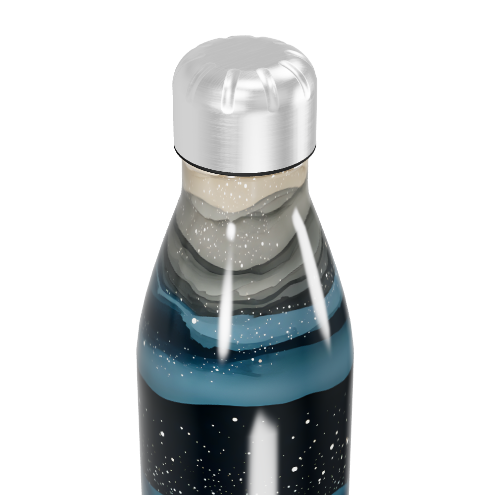 Garrafa Inox - Estampa Ondas Azul