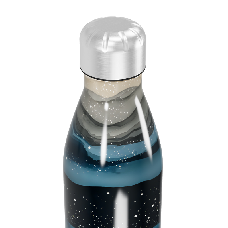 Garrafa Inox - Estampa Ondas Azul