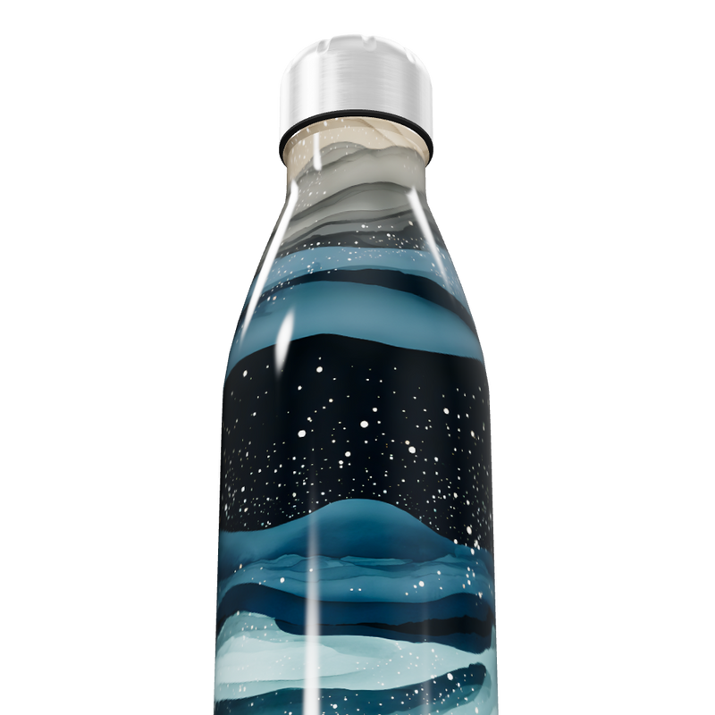Garrafa Inox - Estampa Ondas Azul